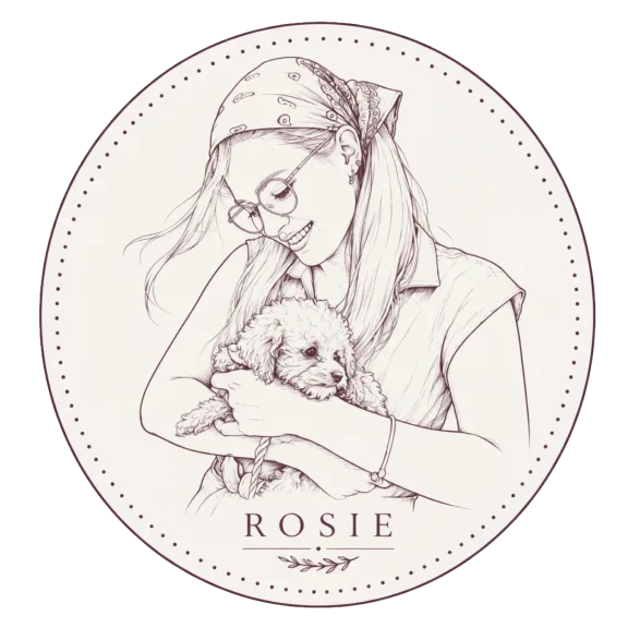 Illustrated portrait of Rosie, the creator behind Red Pines Ranch